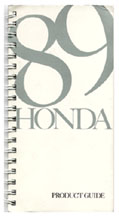 1989 Accord product Guide Cover
